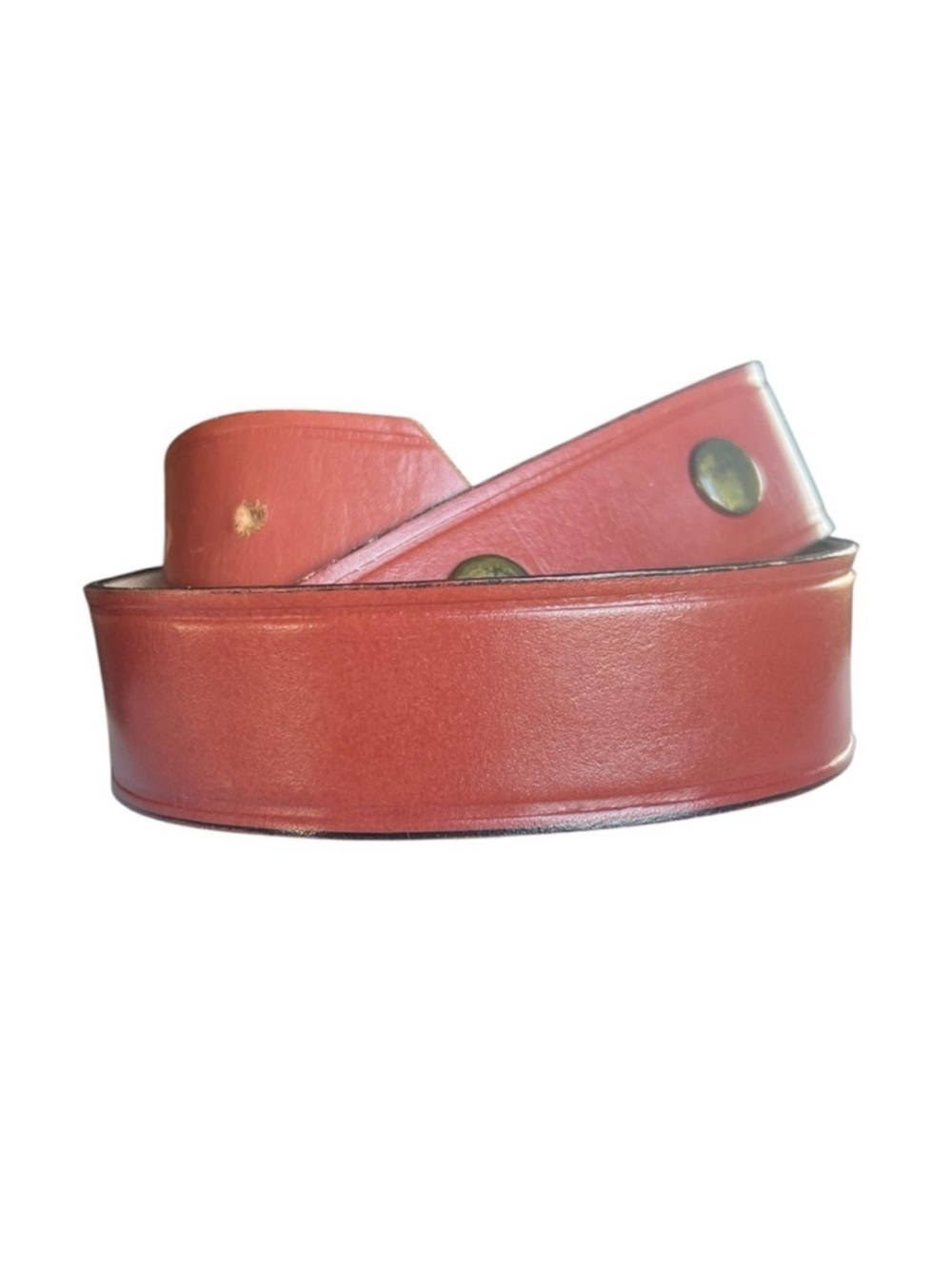 Vintage Reddish Brown Wide Classic Leather Belt Unisex Western